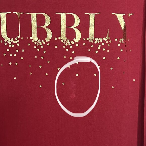 Soma Nightgown Red Scoop Neck Long Sleep Shirt Pass The Bubbly Lounge XS New a12 - Picture 3 of 6